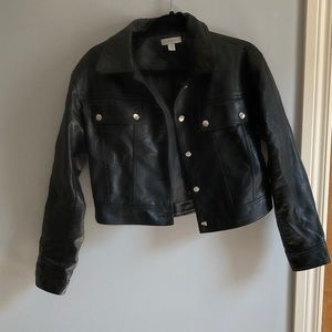 Faux leather jacket